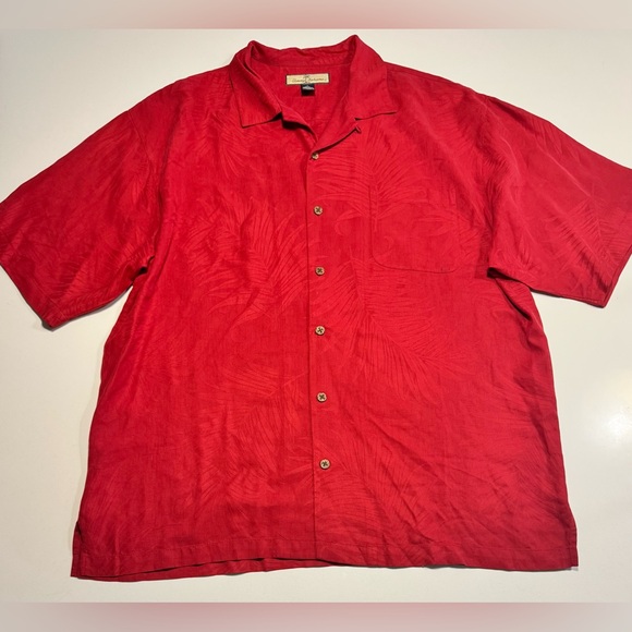 Tommy Bahama Mens Large 100% Silk Hi-Note Cafe Embroidered Camp Shirt Hawaiian - Picture 3 of 8